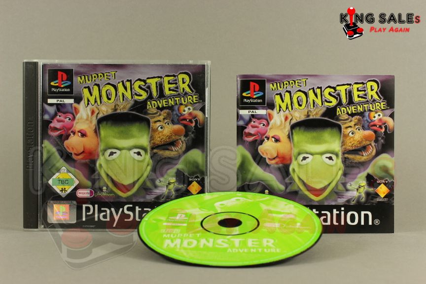 PlayStation Videospiel Muppet Monster Adventure Hülle mit Anleitung und Disc