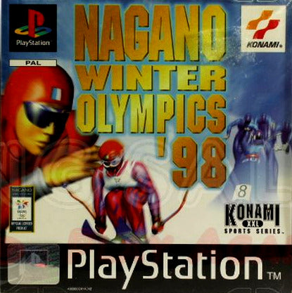 PlayStation Videospiel Nagano Winter Olympics 98 Hülle mit Anleitung und Disc