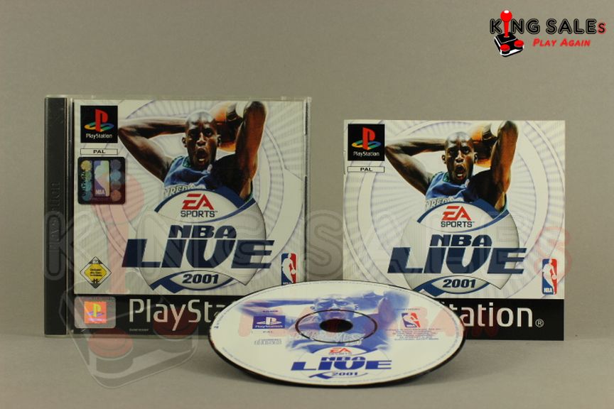 PlayStation Videospiel NBA Live 2001 Hülle mit Anleitung und Disc