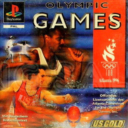 PlayStation Videospiel Olympic Games 96 Hülle mit Anleitung und Disc