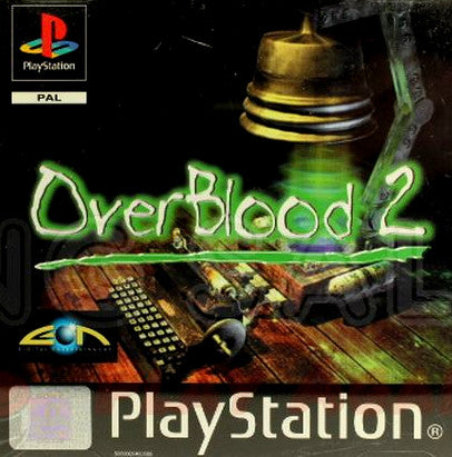 PlayStation Videospiel OverBlood 2 Hülle mit Anleitung und Disc
