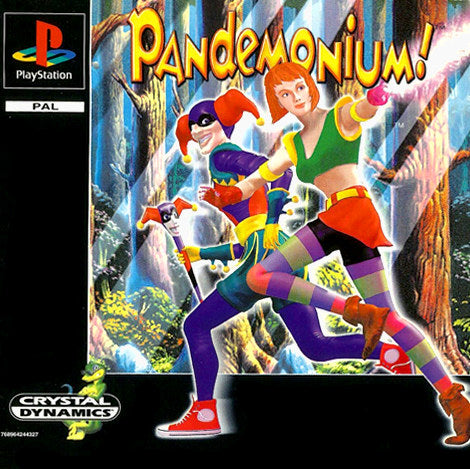PlayStation 1 Videospiel Pandemonium! Hülle mit Anleitung und Disc