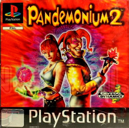 PlayStation Videospiel Pandemonium 2 Hülle mit Anleitung und Disc