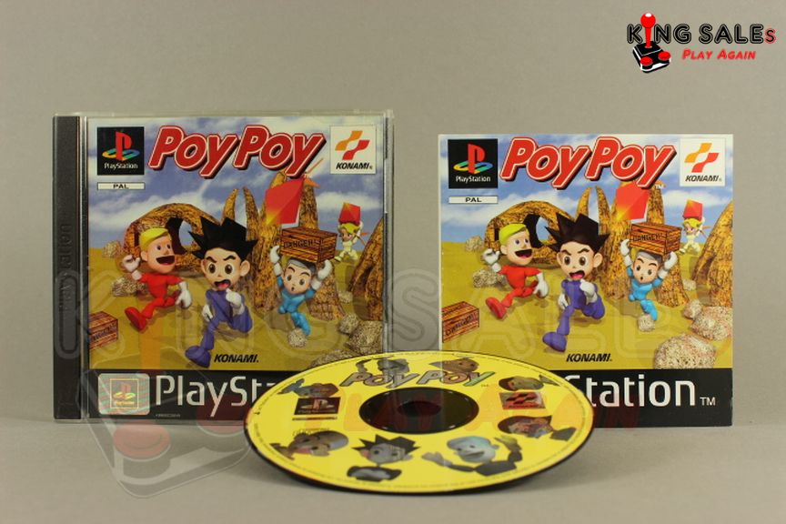 PlayStation Videospiel Poy Poy Hülle mit Anleitung und Disc