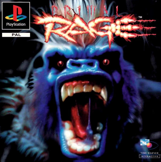 PlayStation Videospiel Primal Rage Hülle mit Anleitung und Disc