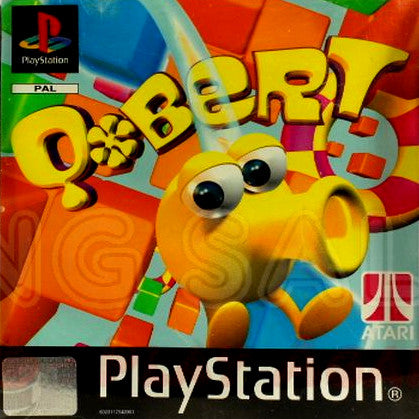 PlayStation Videospiel Q-Bert Hülle mit Anleitung und Disc