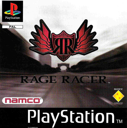 PlayStation Videospiel Rage Racer Hülle mit Anleitung und Disc
