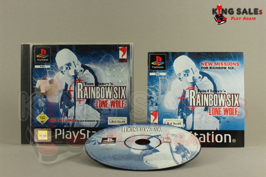 PlayStation Videospiel Rainbow Six Lone Wolf Hülle mit Anleitung und Disc