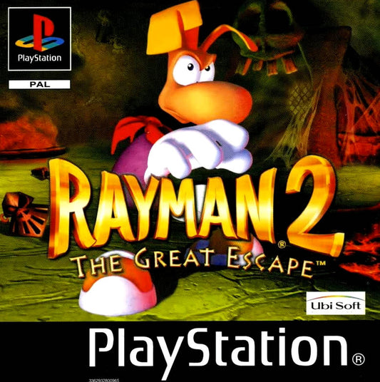 PlayStation Videospiel Rayman 2 Hülle mit Anleitung und Disc