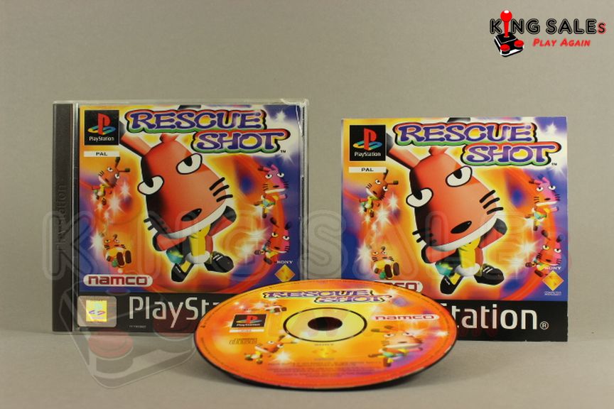 PlayStation Videospiel Rescue Shot Hülle mit Anleitung und Disc