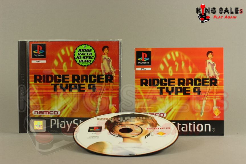 PlayStation Videospiel Ridge Racer Type 4 Hülle mit Anleitung und Disc