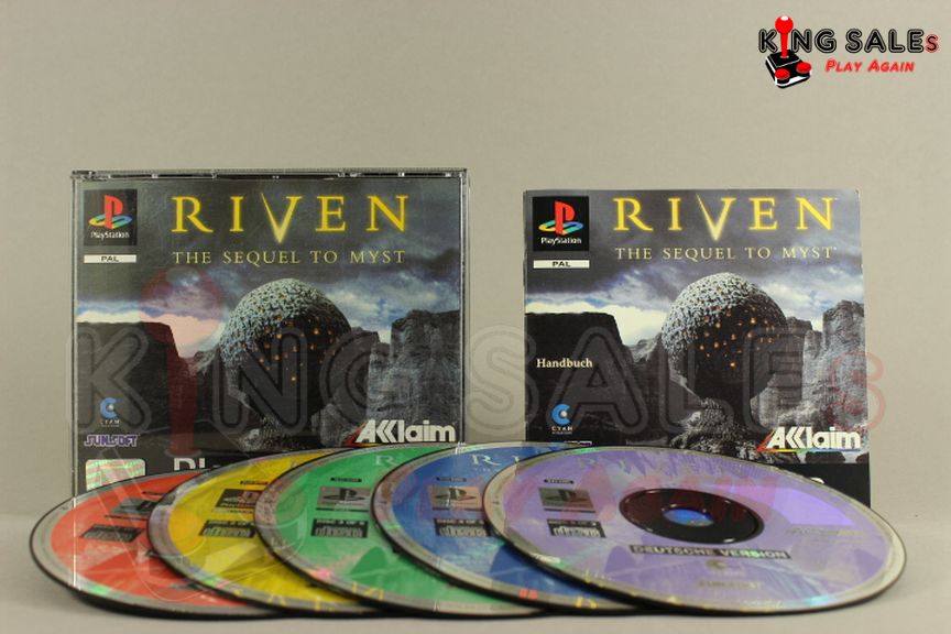 PlayStation Videospiel Riven The Sequel to Myst Hülle mit Anleitung und Disc