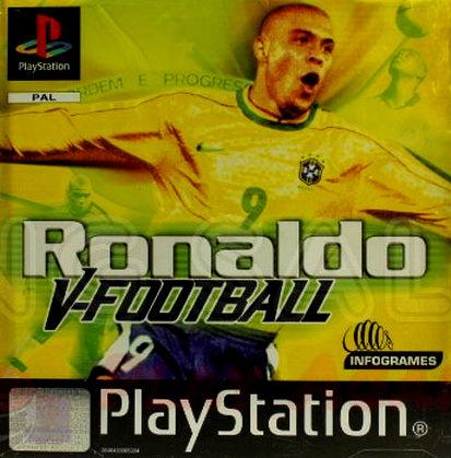 PlayStation Videospiel Ronaldo V-Football Hülle mit Anleitung und Disc