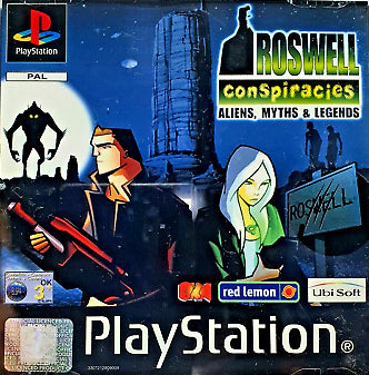 PlayStation Videospiel Roswell Conspirancies Hülle mit Anleitung und Disc