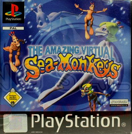 PlayStation Videospiel The Amazing Virtual Sea Monkeys Hülle mit Anleitung und Disc