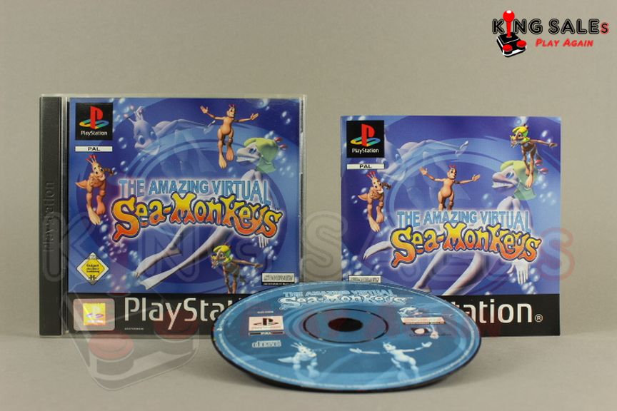 PlayStation Videospiel The Amazing Virtual Sea Monkeys Hülle mit Anleitung und Disc
