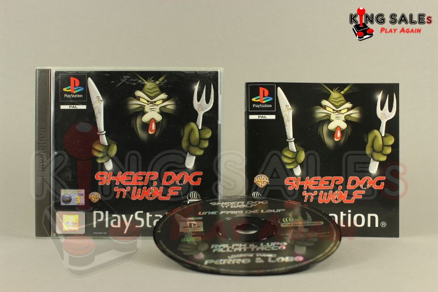 PlayStation Videospiel Sheep, Dog n Wolf Hülle mit Anleitung und Disc