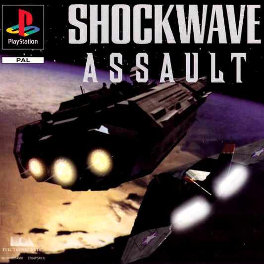PlayStation Videospiel Shockwave Assault Hülle mit Anleitung und Disc
