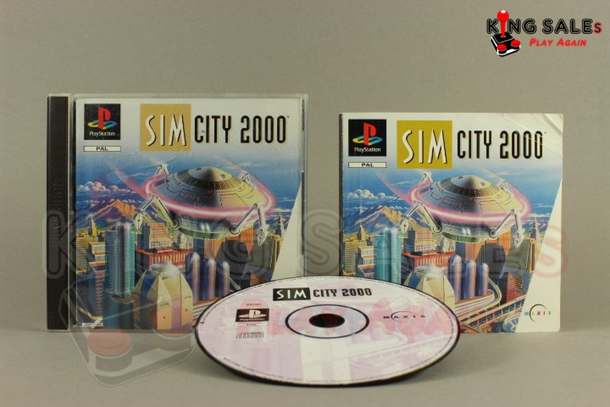 PlayStation Videospiel Sim City 2000 Hülle mit Anleitung und Disc
