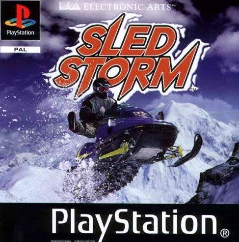 PlayStation Videospiel Sled Storm Hülle mit Anleitung und Disc