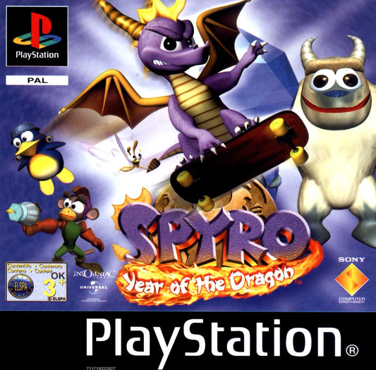 PlayStation Videospiel Spyro Year of the Dragon Hülle mit Anleitung und Disc