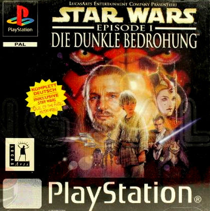 PlayStation Videospiel Star Wars Episode 1 Die dunkle Bedrohung Hülle mit Anleitung und Disc