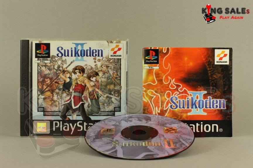 PlayStation Videospiel Suikoden 2 Hülle mit Anleitung und Disc