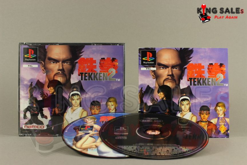 PlaStation Videospiel Tekken 2 Hülle mit Anleitung und Disc
