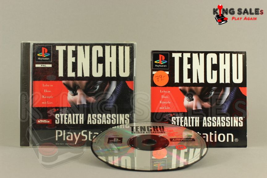PlayStation Videospiel TEnchu Stealth Assassins Hülle mit Anleitung und Disc