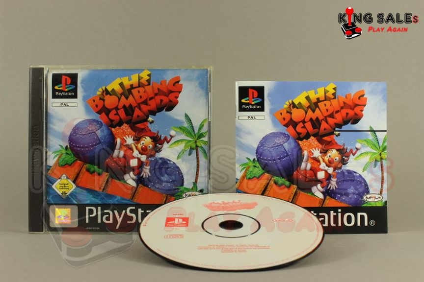 PlayStation Videospiel The Bombing Islands Hülle mit Anleitung und Disc