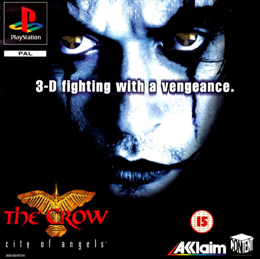 PlayStation Videospiel The Crow City of Angles Hülle mit Anleitung und Disc