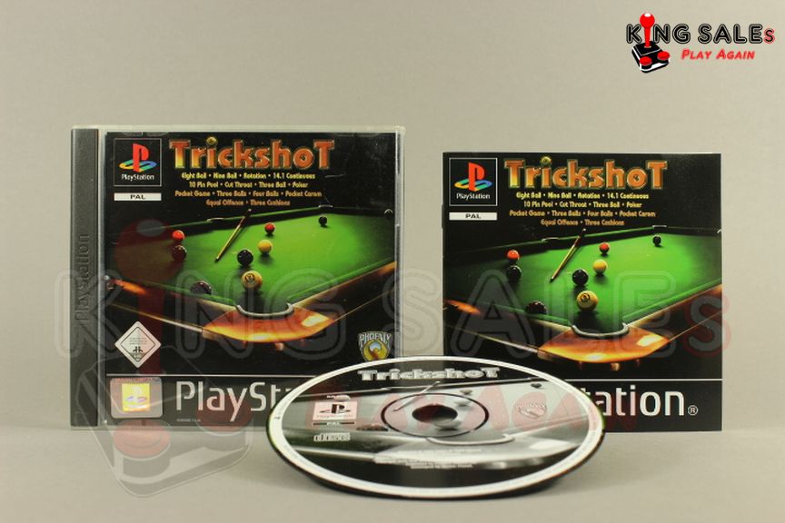 PlayStation Videospiel Trickshot Hülle mit Anleitung und Disc