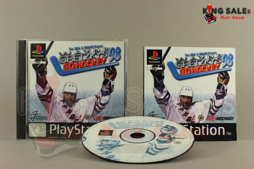 PlayStation Videospiel Wayne Gretzky 3d Hockey 98 Hülle mit Anleitung und Disc