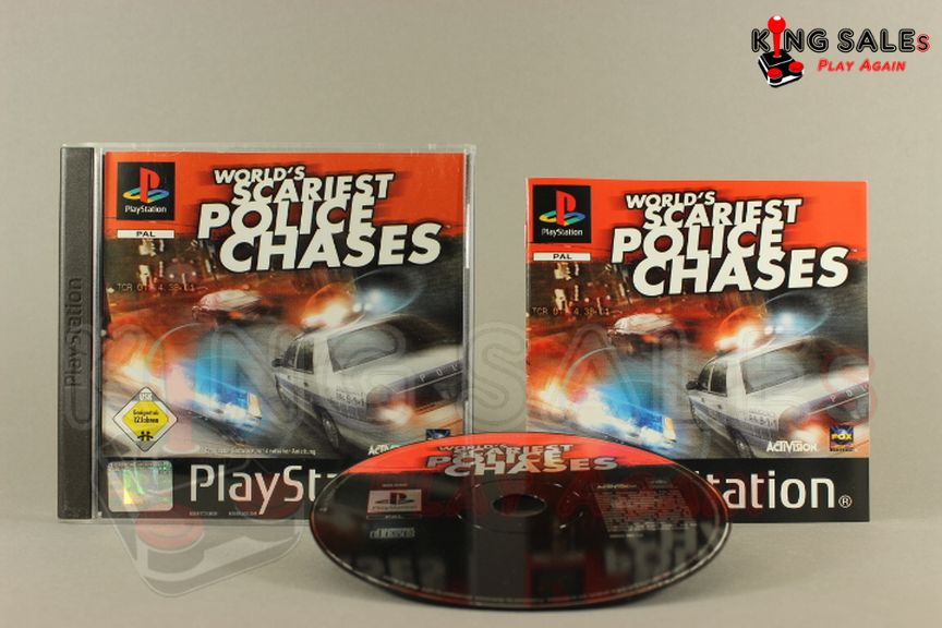 PlayStation Videospiel Worlds Scariest Police Chases Hülle mit Anleitung und Disc