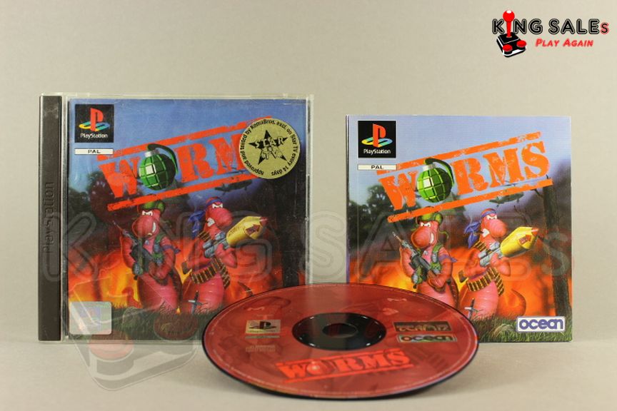 PlayStation Videospiel Worms Hülle mit Anleitung und Disc