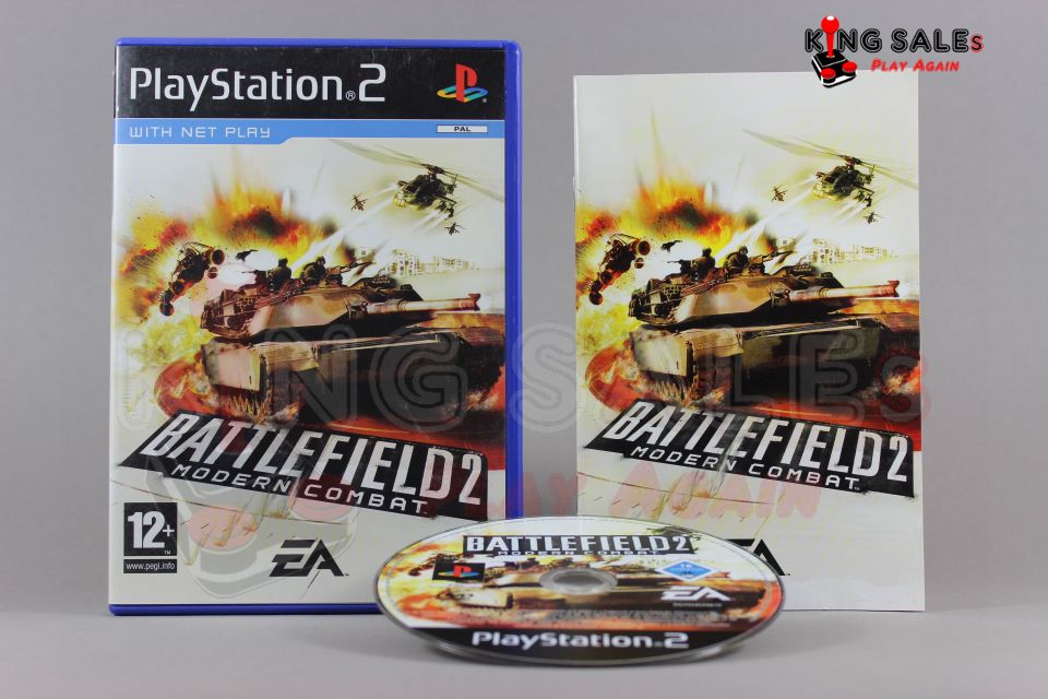 PlayStation 2  Videospiel Battlefield 2 Modern Combat Hülle mit Anleitung und Disc