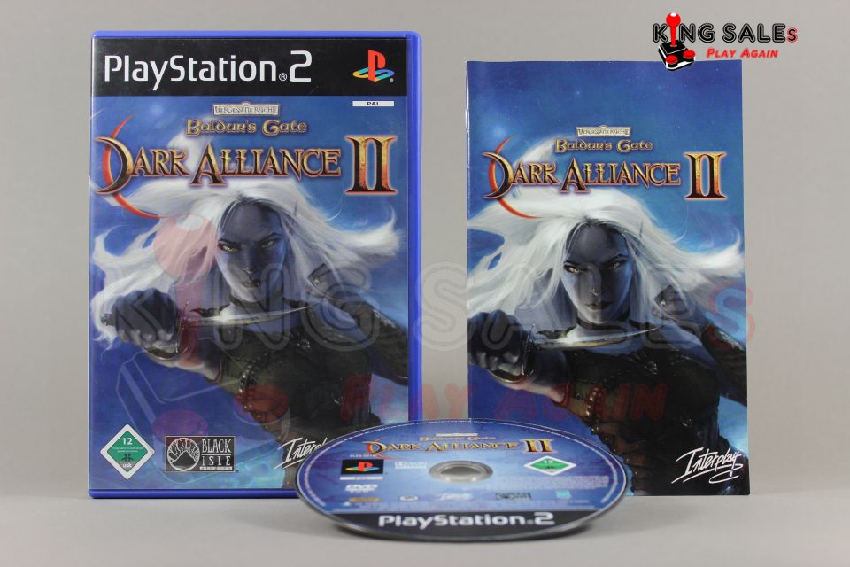 PlayStation 2 Videospiel Baldurs Gate Dark Alliance 2 Hülle mit Anleitung und Disc