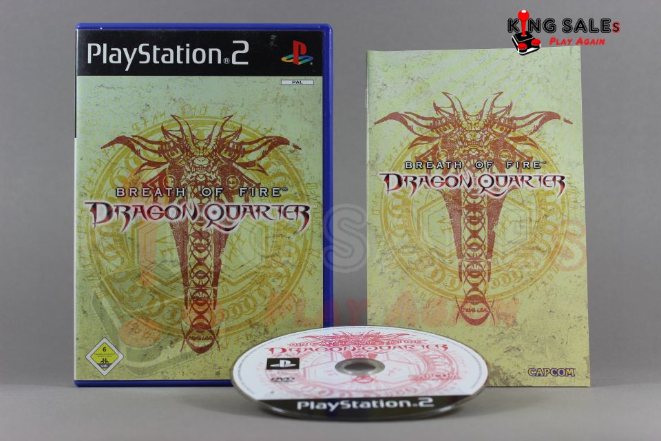 PlayStation 2 Videospiel Breath of Fire Dragon Quarter Hülle mit Anleitung und Disc