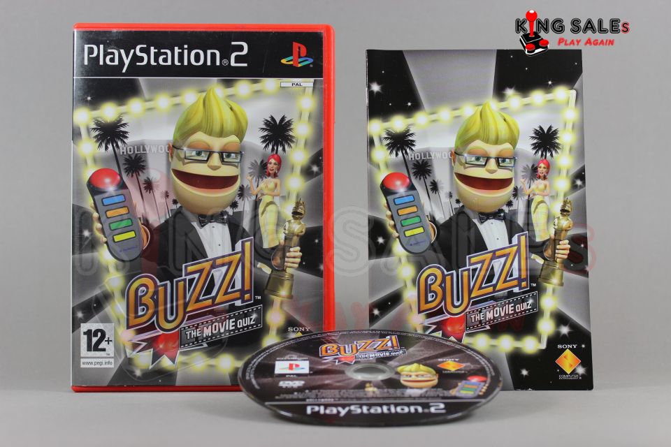 PlayStation 2 Videospiel Buzz the Movie Quiz Hülle mit Anleitung und Disc