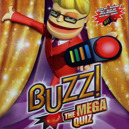 PlayStation 2 Videospiel Buzz The Mega Quiz Hülle mit Anleitung und Disc