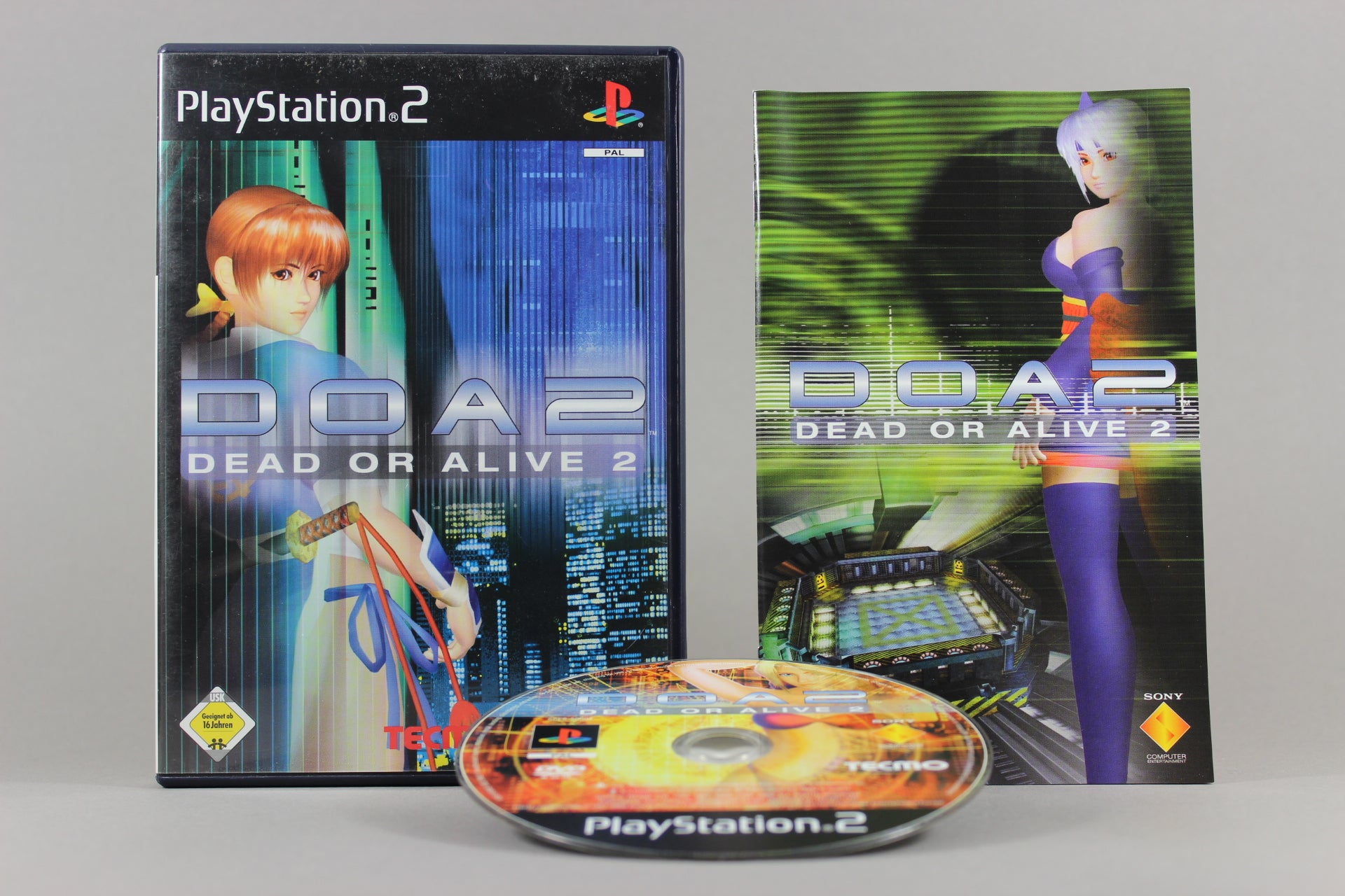PlayStation 2 Videospiel Dead or Alive 2 Hülle mit Anleitung und Disc