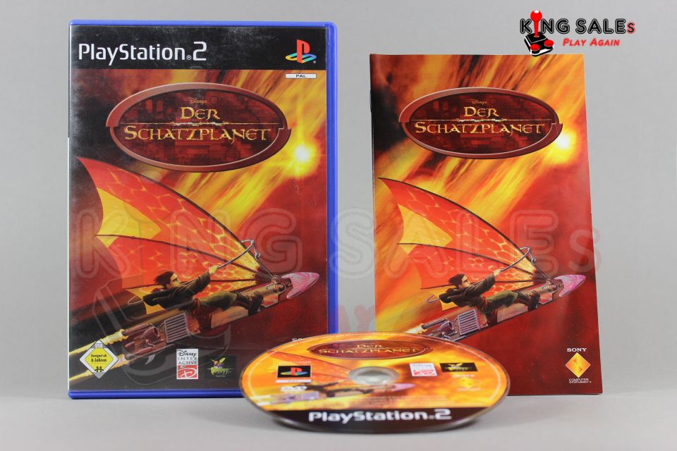 PlayStation 2 Videospiel Disneys Der Schatzplanet Hülle mit Anleitung und Disc