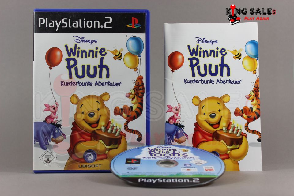PlayStation 2 Videospiel Disneys Winnie Puuh  Kunterbunte Abenteuer Hülle mit Anleitung und Disc