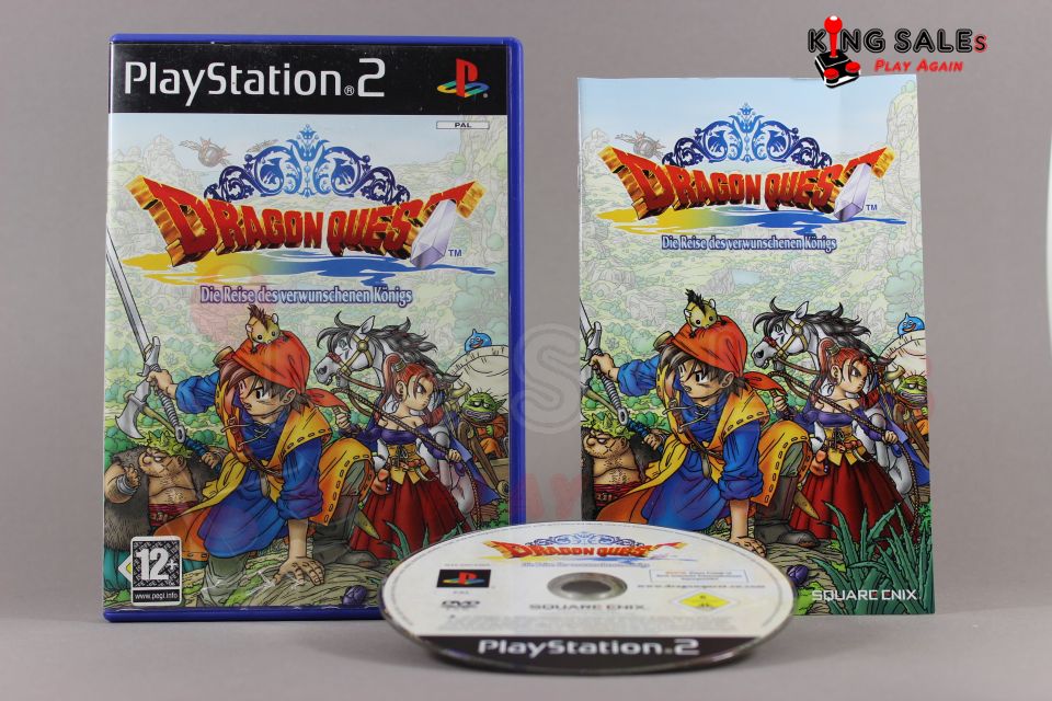 PlayStation 2 Videospiel Dragon Quest Die Reise des verschwundenen Königs Hülle mit Anleitung und Disc