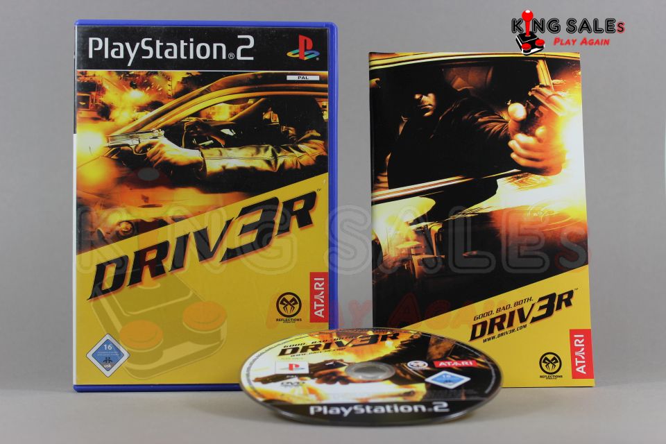 PlayStation 2 Videospiel Driver 3 Hülle mit Anleitung und Disc