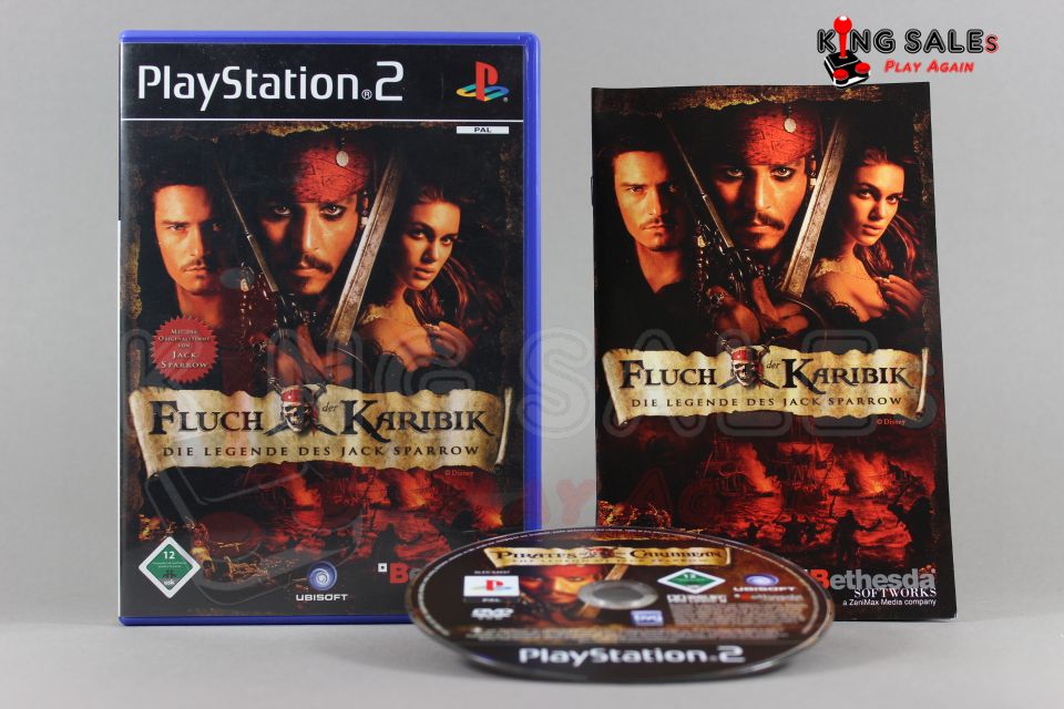 PlayStation 2 Videospiel Fluch der Karibik Die Legende von Jack Sparow Hülle mit Anleitung und Disc