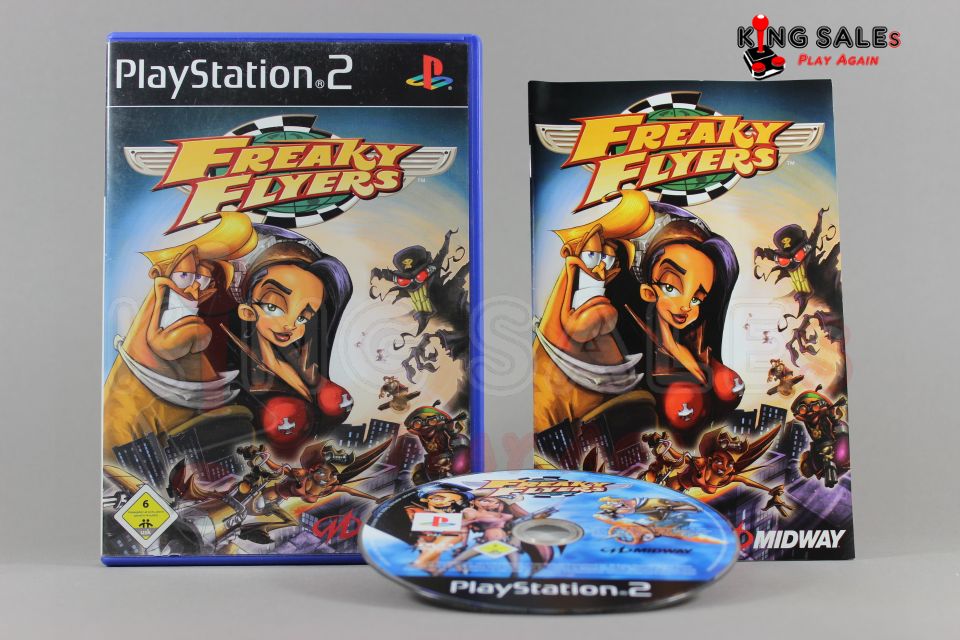 PlayStation 2 Videospiel Freaky Flyer Hülle mit Anleitung und Disc