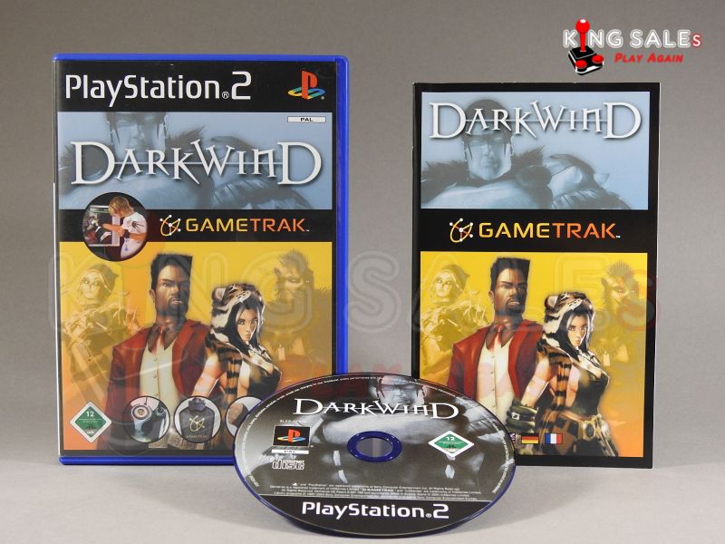 PlayStation 2 Videospiel Dark Wind Gametrak Hülle mit Anleitung und Disc