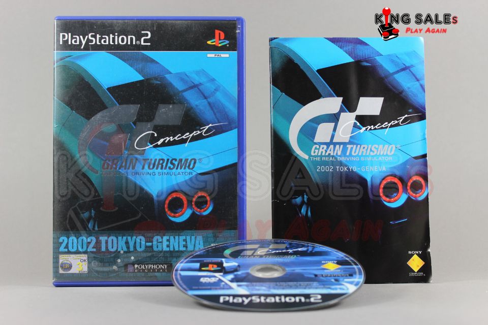 PlayStation 2 Videospiel Gan Turismo Cencept Tokyo Geneva 2002 Hülle mit Anleitung und Disc