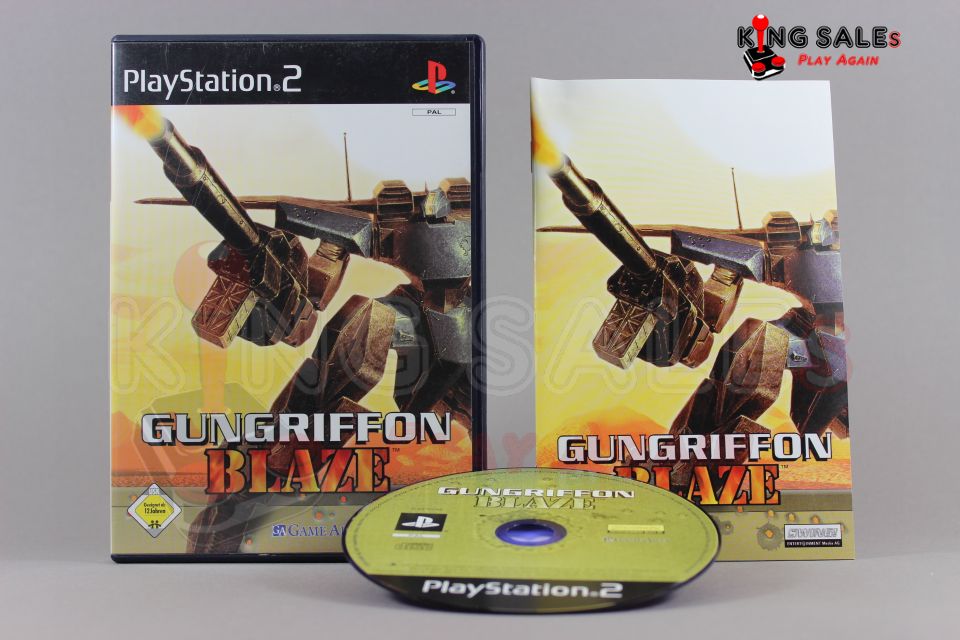 PlayStation 2 Videospiel Gungriffon Blaze Hülle mit Anleitung und Disc